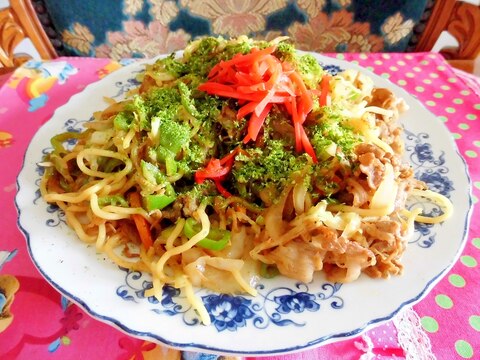 残り野菜で焼きそばその2